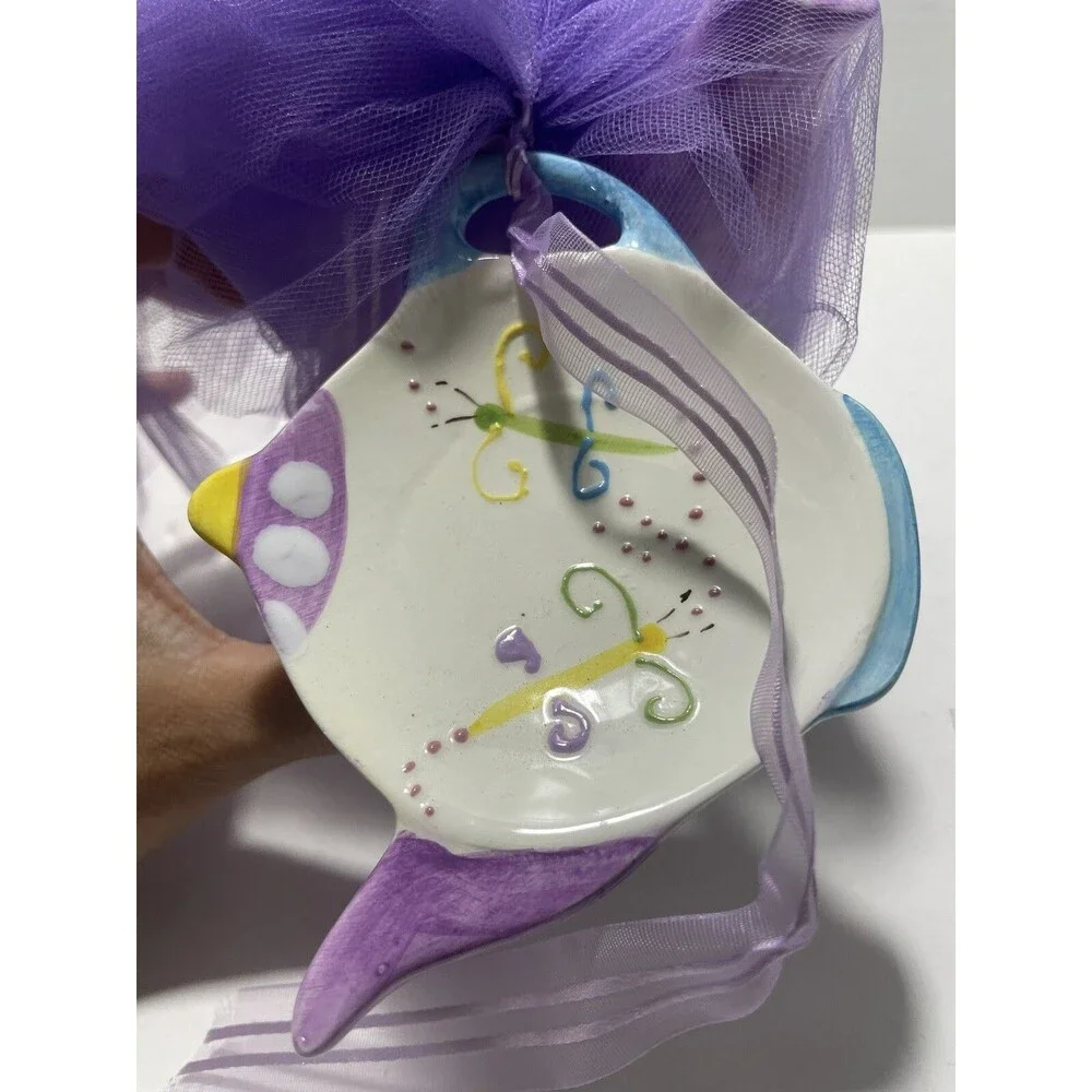 Nantucket Home Flowers Butterfly Gift Small Tea Pot Tea Cup Saucer Gift Wrapped